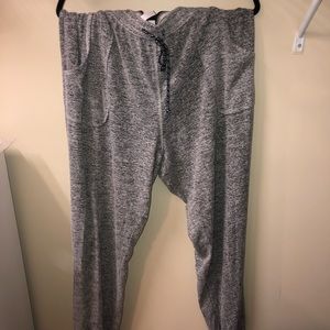 Fuzzy gray joggers